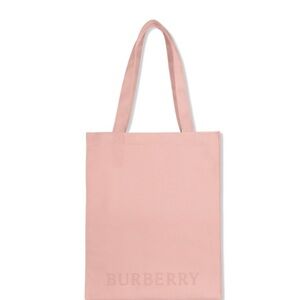Burberry Pink Tote Bag Women’s Shoulder Strap Logo Accent Casual Solid